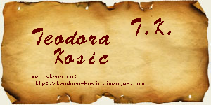 Teodora Kosić vizit kartica